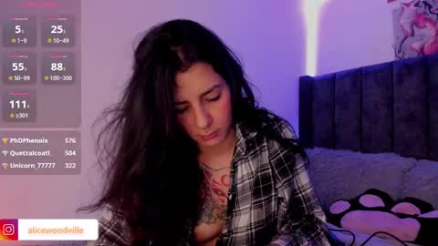 Snapshot of alicewoodville chatting on February 20, 7:41 pm Alice online show from February 20, 7:41 pm