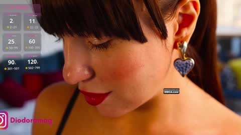 Snapshot of diodoramag chatting on January 19, 8:07 am Diodora Magenta online show from January 19, 8:07 am