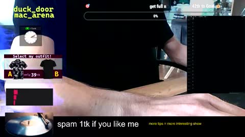 Snapshot of duck_door_mac_arena chatting on September 14, 12:15 pm duck_door_mac_arena online show from September 14, 12:15 pm