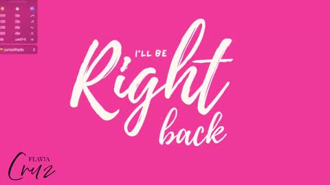 Snapshot of flavia_cruz chatting on October 4, 7:34 pm Flavia online show from October 4, 7:34 pm