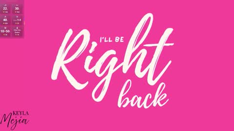 Keyla  online show from October 20, 1:00 pm