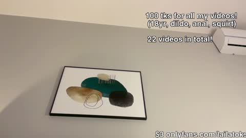 Snapshot of lailatoks chatting on December 21, 3:36 am lailatoks - TIP 100 tks get all my videos 22 VIDEOS SQUIRT PUSSY DILDO online show from December 21, 3:36 am