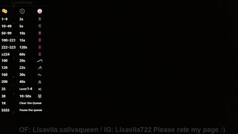 Lisa online show from October 17, 7:05 pm