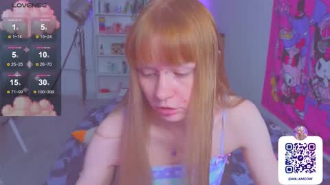 Snapshot of miliameow chatting on September 9, 2:33 am Milia online show from September 9, 2:33 am