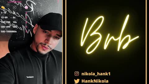 Snapshot of nikolahank1 chatting on December 10, 6:11 am Nikola Hank online show from December 10, 6:11 am