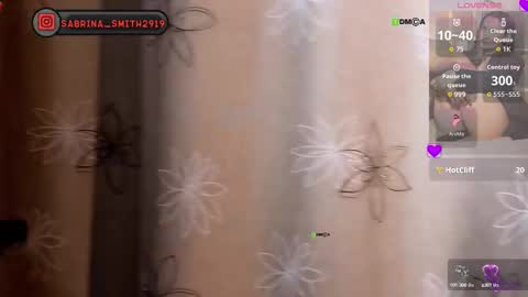 Snapshot of sabrinasmit chatting on October 8, 7:22 pm Sabrina and Smith. Instagramsabrina smith2919 NEXT SHOW OCT. 0809111213 online show from October 8, 7:22 pm