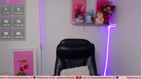 Snapshot of sampuckettbaby chatting on February 22, 3:03 pm sampuckettbaby online show from February 22, 3:03 pm