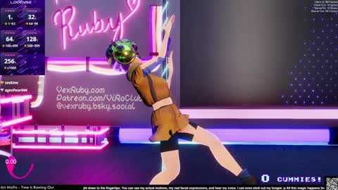 Snapshot of vexruby chatting on January 11, 2:20 am Vex Ruby online show from January 11, 2:20 am