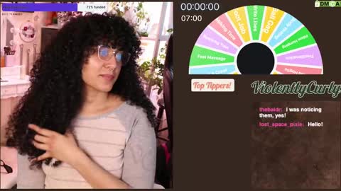 Snapshot of violentlycurly chatting on January 4, 11:06 pm Curly the Coin Operated Toy online show from January 4, 11:06 pm