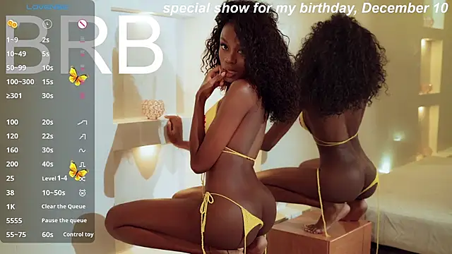 Snapshot of Nayah_Dussa1 chatting on December 7, 11:23 pm Nayah Dussa1 online show from December 7, 11:23 pm