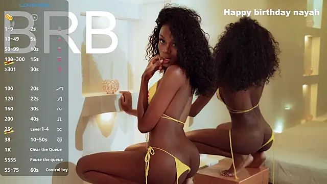 Snapshot of Nayah_Dussa1 chatting on December 19, 9:38 pm Nayah Dussa1 online show from December 19, 9:38 pm