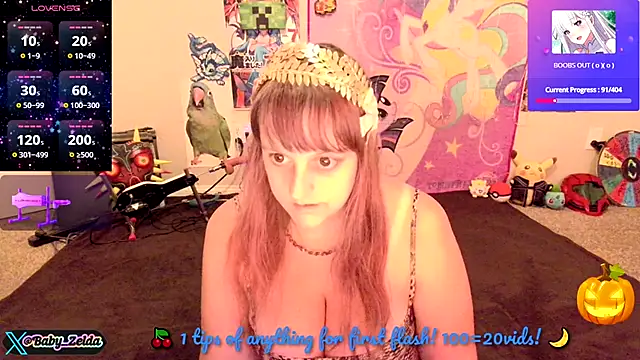 BabyZelda online show from October 31, 4:02 am