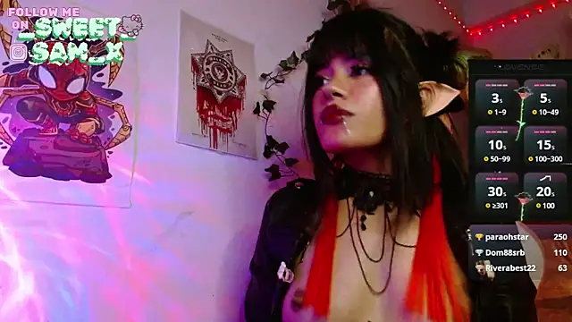 Snapshot of sweet_Samx chatting on February 5, 9:25 am sweet Samx online show from February 5, 9:25 am