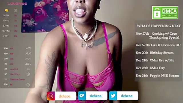 Snapshot of dchcco chatting on November 18, 12:05 am dchcco online show from November 18, 12:05 am