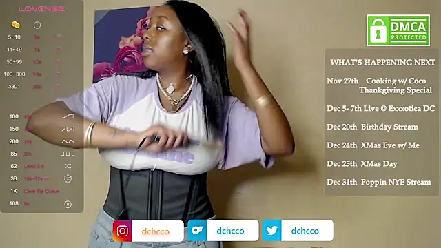 Snapshot of dchcco chatting on November 20, 1:50 am dchcco online show from November 20, 1:50 am