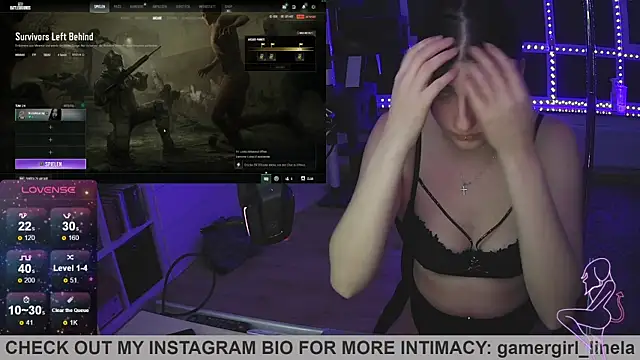 Snapshot of Gamergirl-Linela chatting on September 29, 1:55 am Gamergirl-Linela online show from September 29, 1:55 am