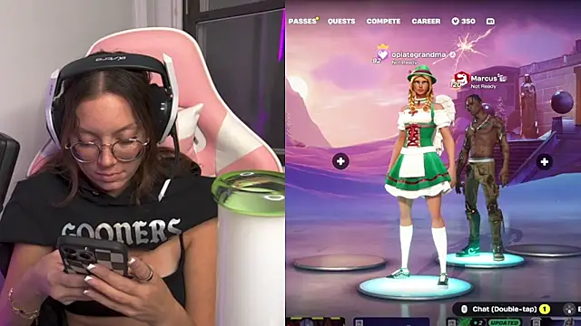 Snapshot of SpaceCowWhore chatting on October 10, 4:33 am SpaceCowWhore online show from October 10, 4:33 am