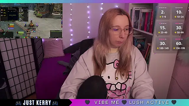 Snapshot of JustKerry chatting on September 12, 8:47 am JustKerry online show from September 12, 8:47 am