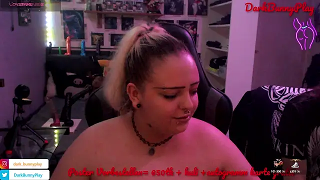 Snapshot of DarkBunnyPlay chatting on December 17, 8:21 pm DarkBunnyPlay online show from December 17, 8:21 pm